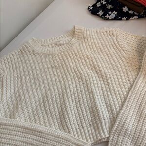 Full Tilt Cream Ribbed Sweater